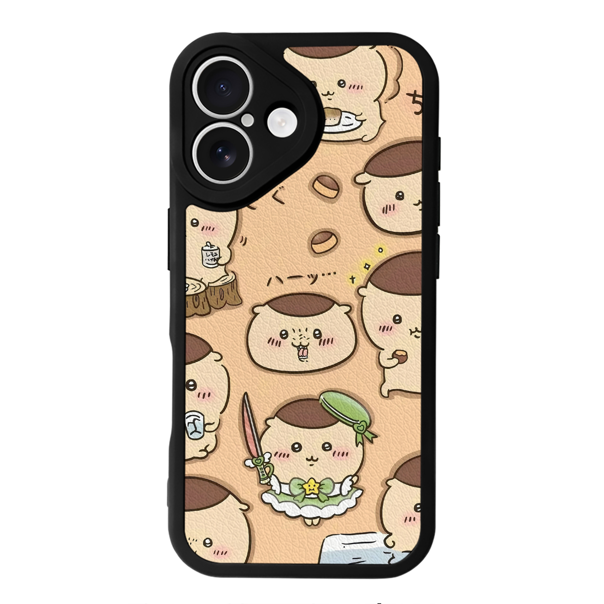 （画像用） ちいかわ Chii-kawa 【iPhone 16シリーズ対応】シリコンスマホケース（レザー調） 材質：シリコン
